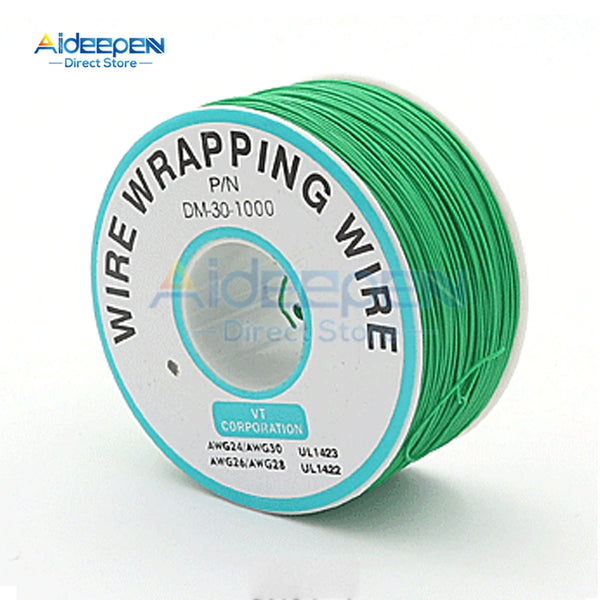 1Pcs 250M 30AWG Wire Cable 8 Color PCB Soldering Fly Iine Breadboard Jumper Colored Insulation Wrap Cable Tinned Pure Copper
