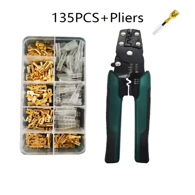 Multi-function Mini Electric Terminal Crimping Pliers With Wire Stripping Cutting Hand Crimping Tool Multiple Connector Kits
