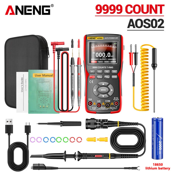 ANENG AOS02 Digital Oscilloscope 48MS/s Sampling Rate 10MHZ Analog Transistor Test detail image 7