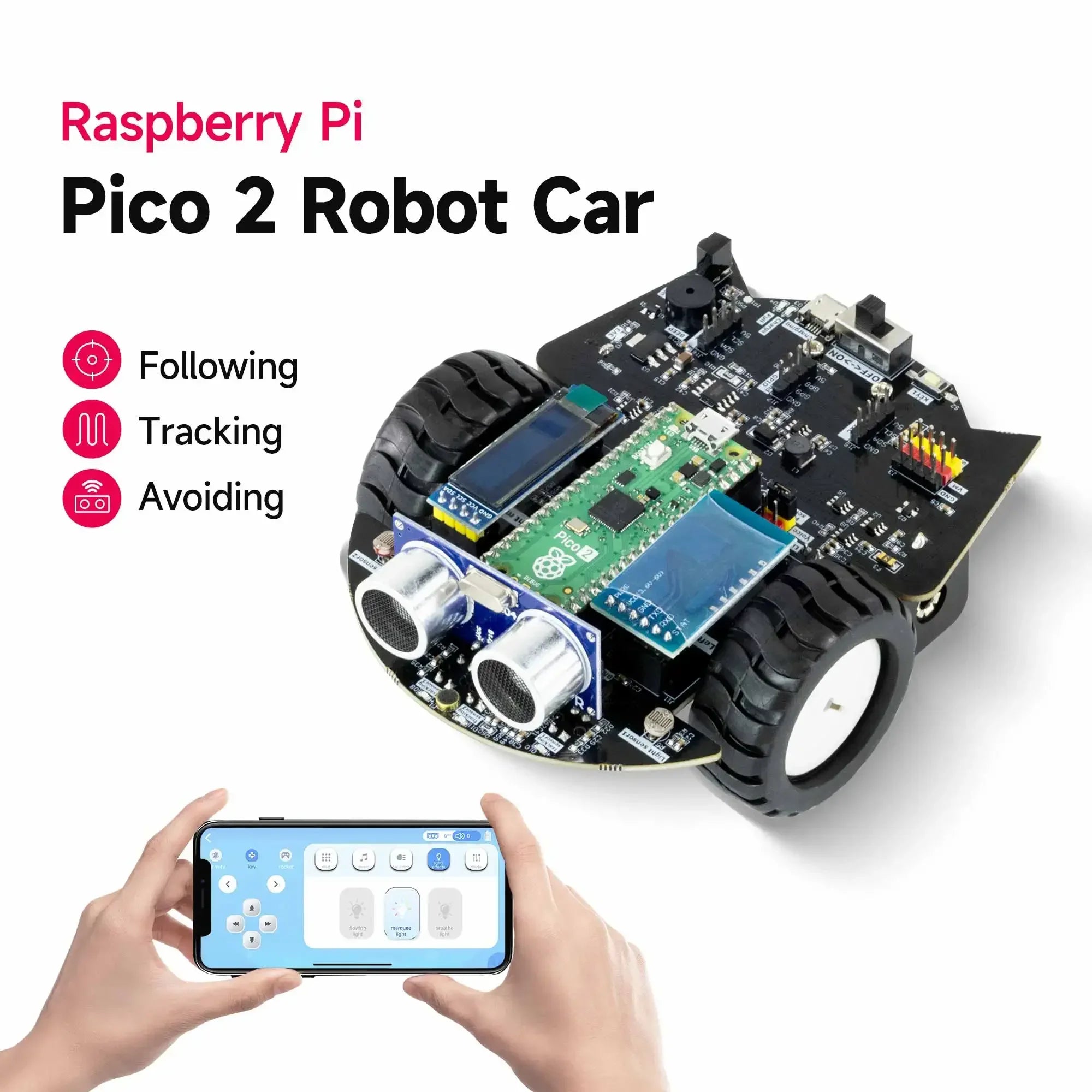 Yahboom Raspberry Pi Pico 2 Robot Car Kit Diy Electronic Coding Robot Kit Support detail image 4