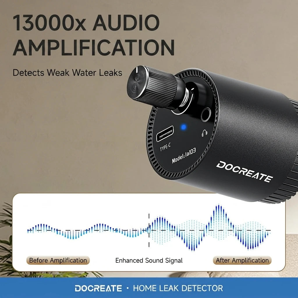 Multi-functional Water Leak Detector Sound Detector for Various Construction Pipe Leak Detection Suitable for Pipe Leak