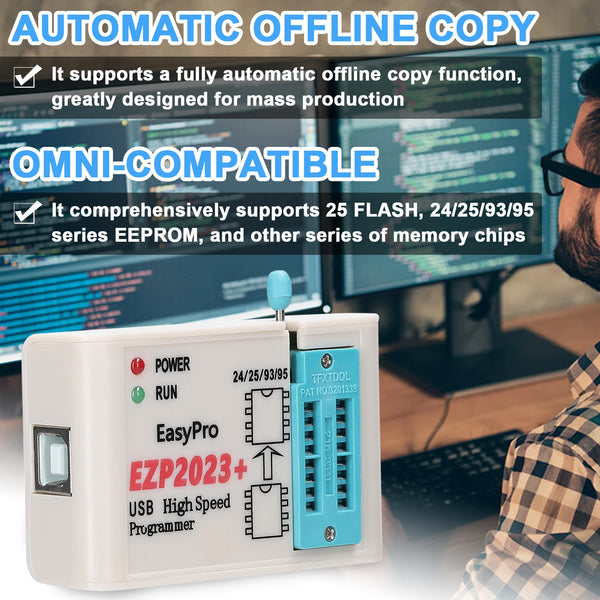 EZP2023+ High-Speed USB SPI Programmer Support 24/25/93/95 EEPROM 25 Flash Bios Chip Support detail image 3