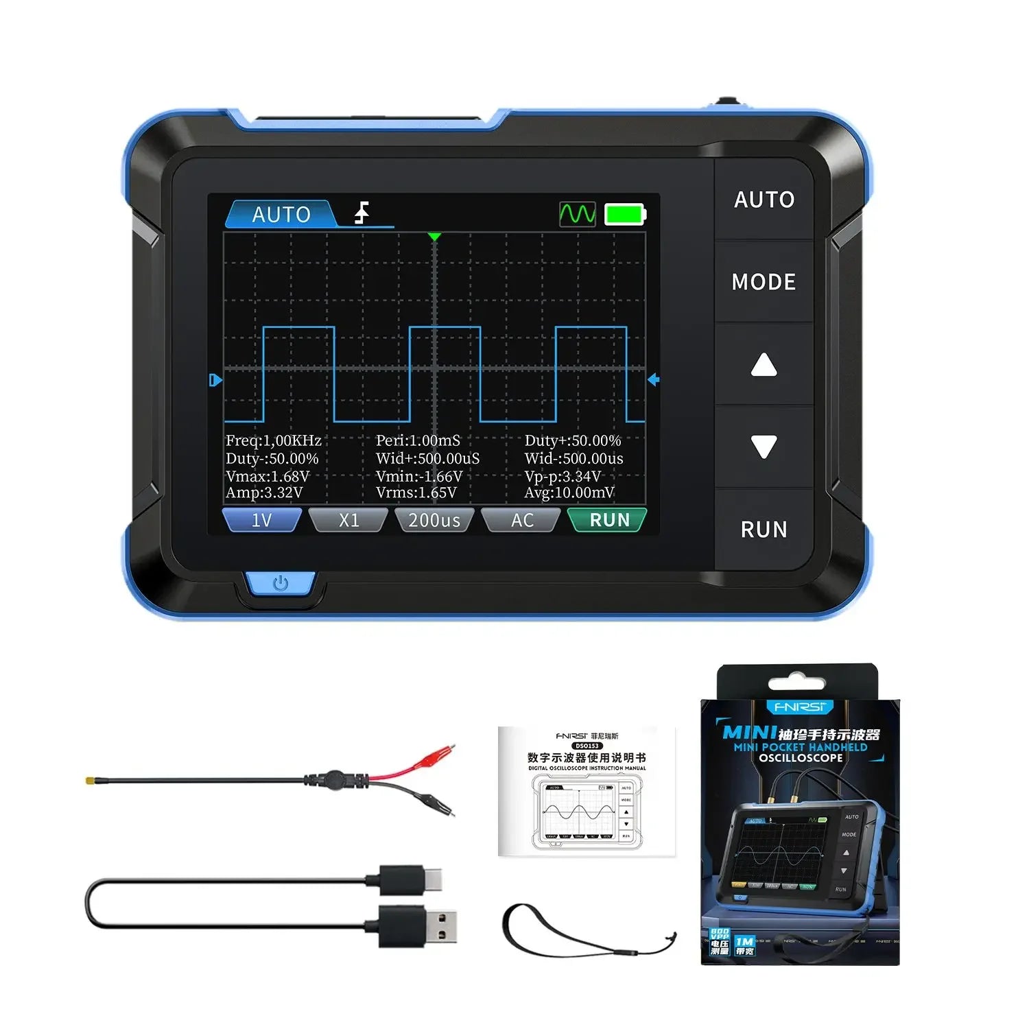 FNIRSI DSO153 Mini Oscilloscope Signal Generator Oscope Tool detail image 7
