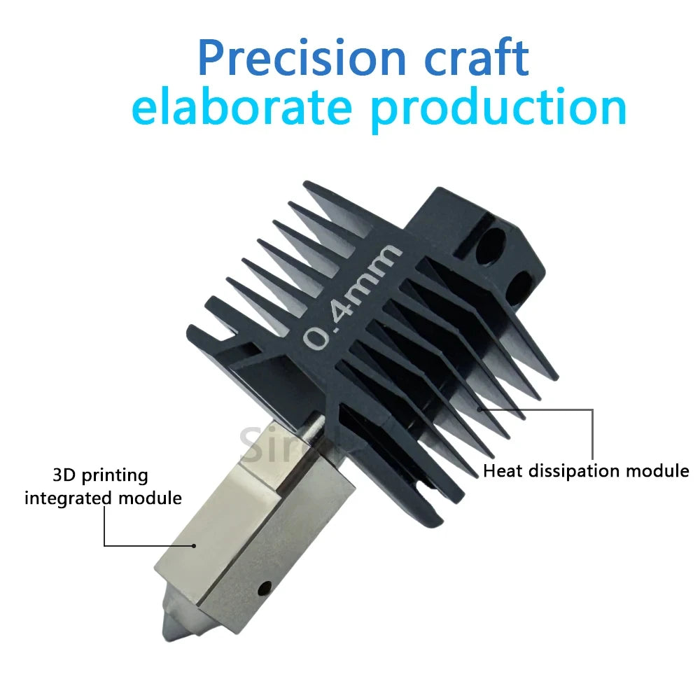 For Bambu Lab P1S Hotend Bambulab X1C Nozzle P1S P1P X1 Printhead Hardened Steel Integrated Design Prevents Material Leakage