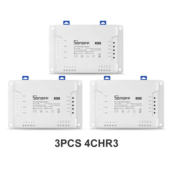 SONOFF 4CHR3 4CHPROR3 4-gang/4 Way Wifi Smart Switch 433mhz RF Control Smart Home Support detail image 9