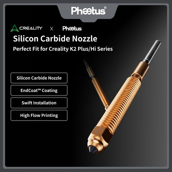 Phaetus Silicon Carbide For Creality K2 Plus Nozzle Quick-Swap Nozzle Kit All-metal Design For Creality K2 Plus 3D Printer Acces