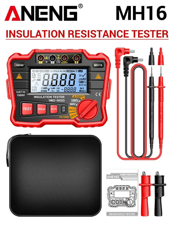 ANENG MH16 Ohm Tester Digital Multimeter Megometro Insulation Earth High Voltage Resistance detail image 7