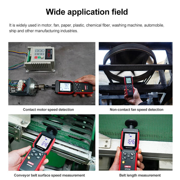UNI-T Speed Tachometer 2-in-1 UT372D Laser Tachometer Contact And Non-contact Tacometro detail image 5