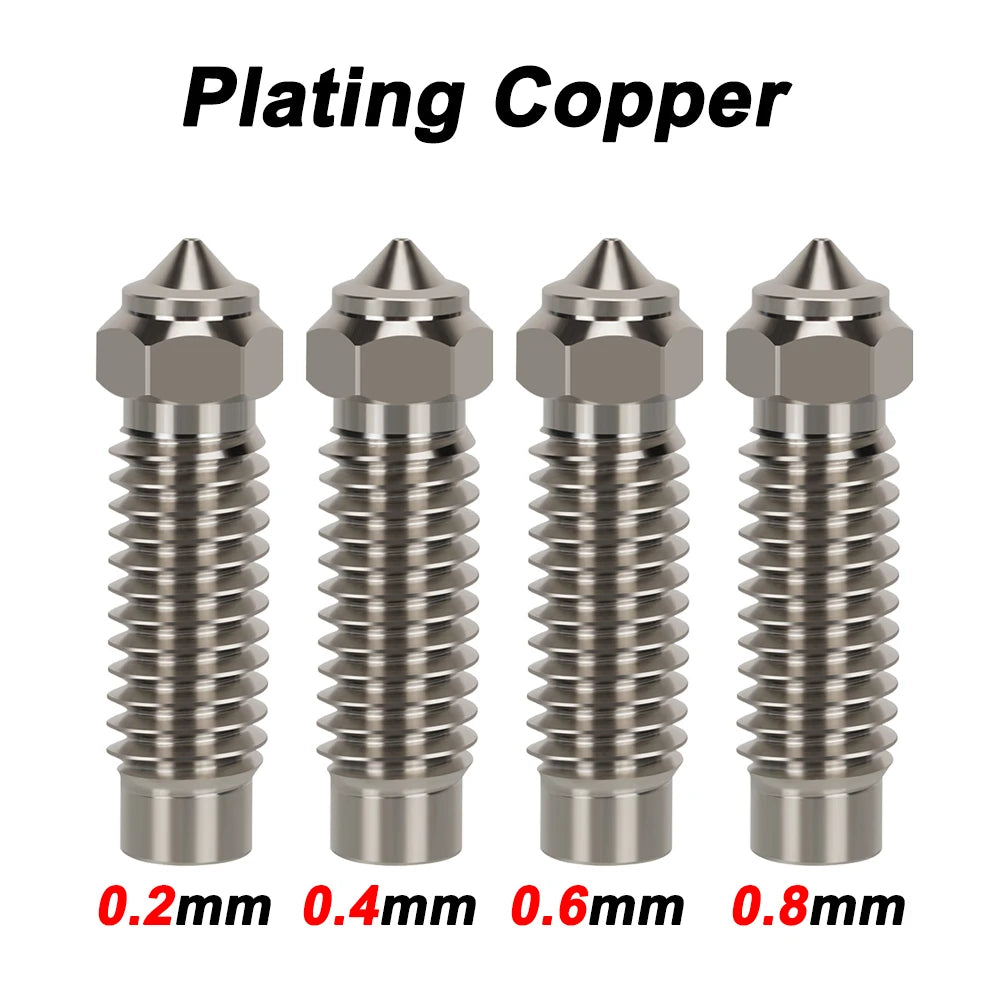 For Elegoo Neptune 4 Max/4 Plus Brass Copper Plated Hardened Steel Nozzle Upgraded Nozzle High Speed Nozzles Hotend Kit