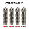 For Elegoo Neptune 4 Max/4 Plus Brass Copper Plated Hardened Steel Nozzle Upgraded Nozzle High Speed Nozzles Hotend Kit