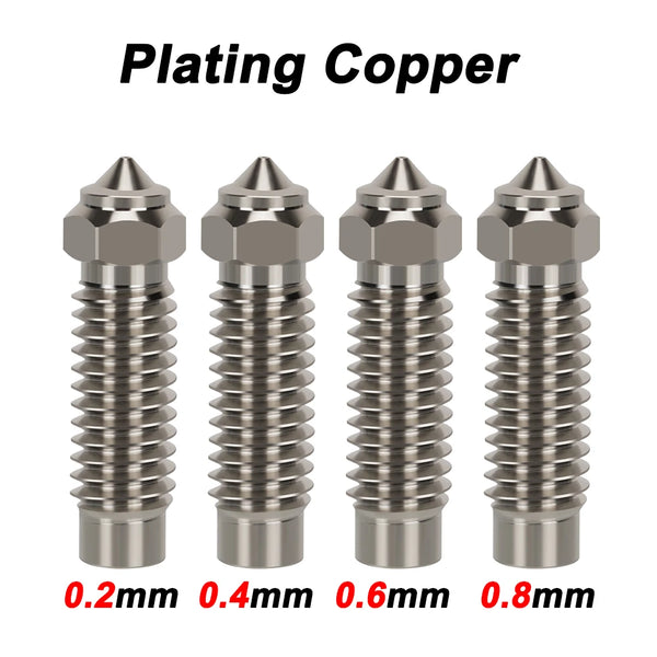 For Elegoo Neptune 4 Max/4 Plus Brass Copper Plated Hardened Steel Nozzle Upgraded Nozzle High Speed Nozzles Hotend Kit