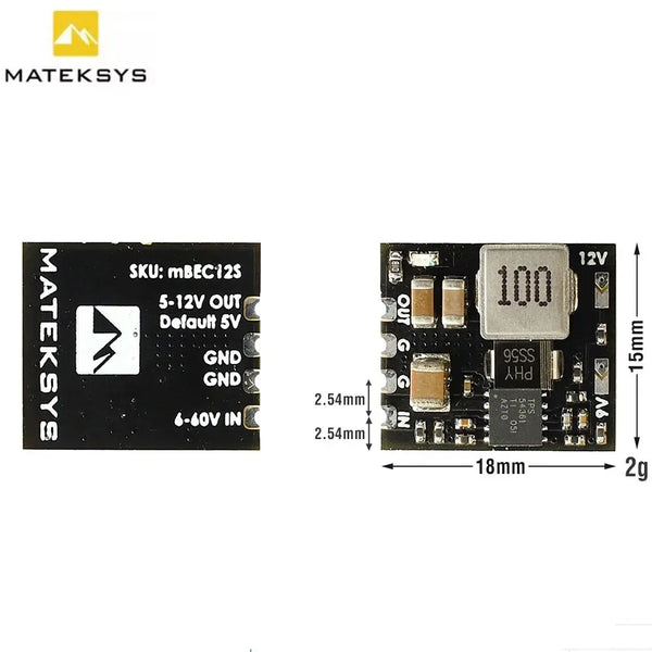 MATEK MICRO BEC 6-60V TO 5V/9V/12V-ADJ MBEC12S Step-Down Regulator Module For RC Model Airplane Helicopter FPV Racing Drone