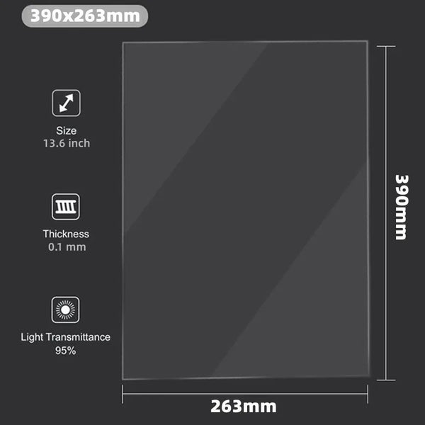 5Pcs 13.6 Inch FEP Film 390*263*0.1mm For ANYCUBIC Photon M3 Max / M7 Max ELEGOO Jupiter 3D Printer Parts Accessories LCD SLA