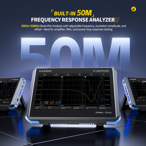 FNIRSI DPOS350P 4in1 Tablet Oscilloscope 2 Channel 350MHz Signal Generator 50MHz detail image 5