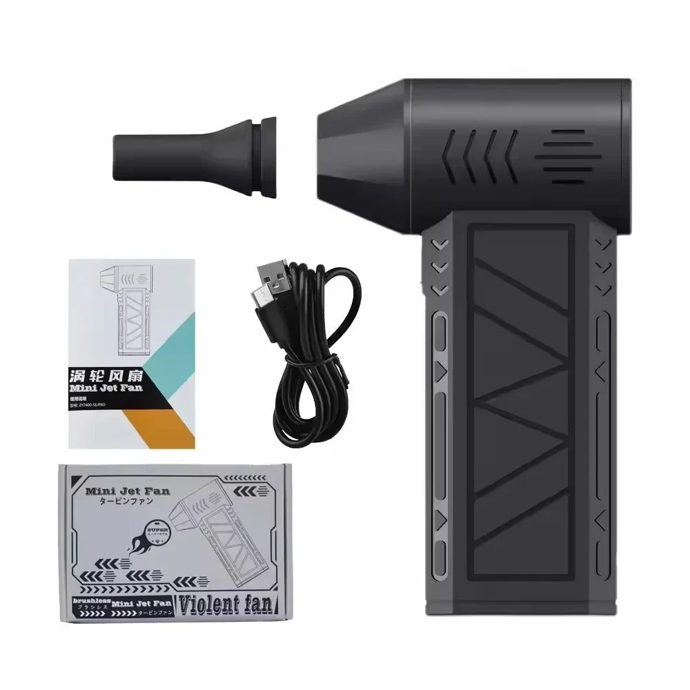 130000RPM Dust Blower Violent Fan With LED Light Powerful Handheld Rechargeable  Blower Electric Air Duster 3 Speed ​​52 m/s