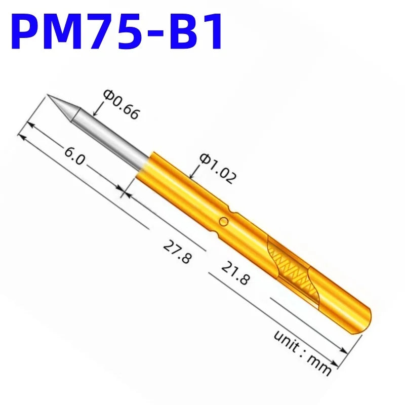 20/100PCS Spring Test Pin P156-B P125-B P100-B P160-B PL75-B PM75-B P75-B PL50-B P50-B P100-B1 P75-B1 P50-B1 Test Probe Pogo Pin