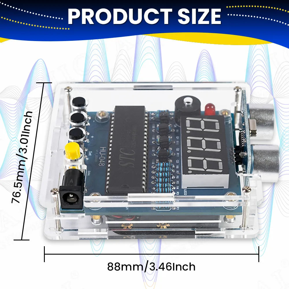 DIY Ultrasonic Ranging Electronic Kit STC with LED Measuring Distance 0-4M Radar Alarm DIY detail image 2