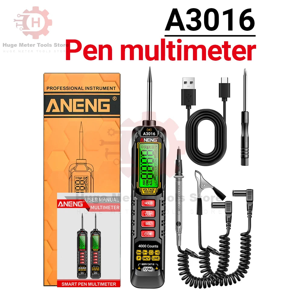 ANENG Digital Car Voltage Tester Pen AC/DC Voltage 600V Smart Non-Contact Auto Ohm Diode Tester Digital M product image