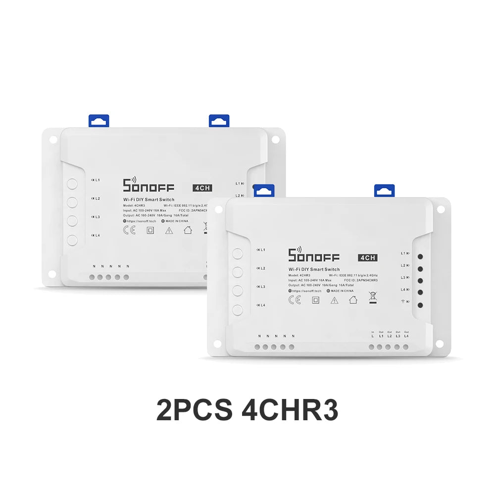 SONOFF 4CHR3 4CHPROR3 4-gang/4 Way Wifi Smart Switch 433mhz RF Control Smart Home Support detail image 8