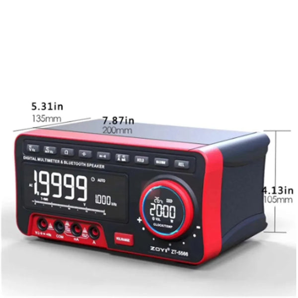 ZOYI ZT-5566 Profesional Digital Bench Multimeter 19999 Counts Transistor Tester Auto Range detail image 3