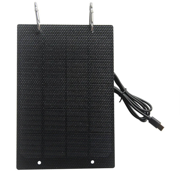 5W 5V ETFE Solar Panel Charger Type-C Output Solar Power Bank for Mobile Phone Security Camera Courtyard product image