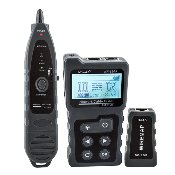 NOYAFA NF-8209 Cable Tester Measure Length Lan POE Scan Test LCD Display Wire Checker Cable Wiremap Cable product image
