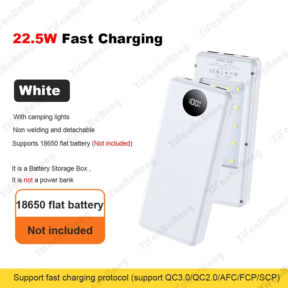 DIY Dual USB Type C Box 18650 Battery Power Case Digital Display for 8x18650 Battery detail image 10