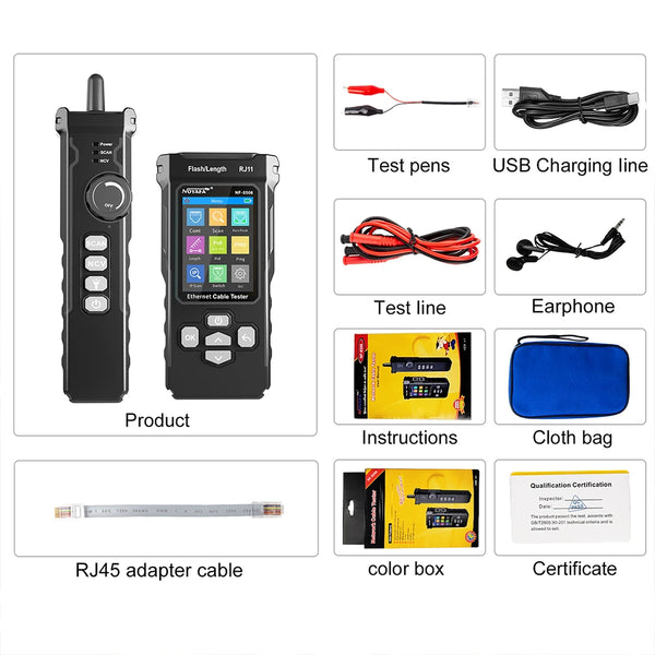 NOYAFA NF 8506 Multifunction Ethernet Cable Tester IP Scan Ping Poe Test Wire Continuity detail image 6