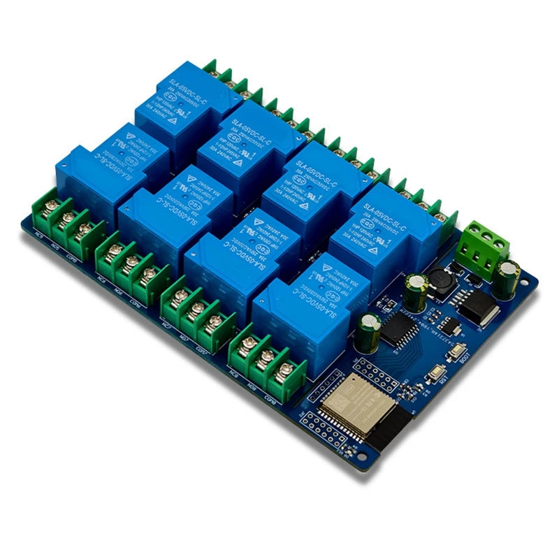 Y42A-8 Channel Relay Module 30A DC7-28/5V WIFI Bluetooth Relay Module ESP32-WROOM Development Board product image