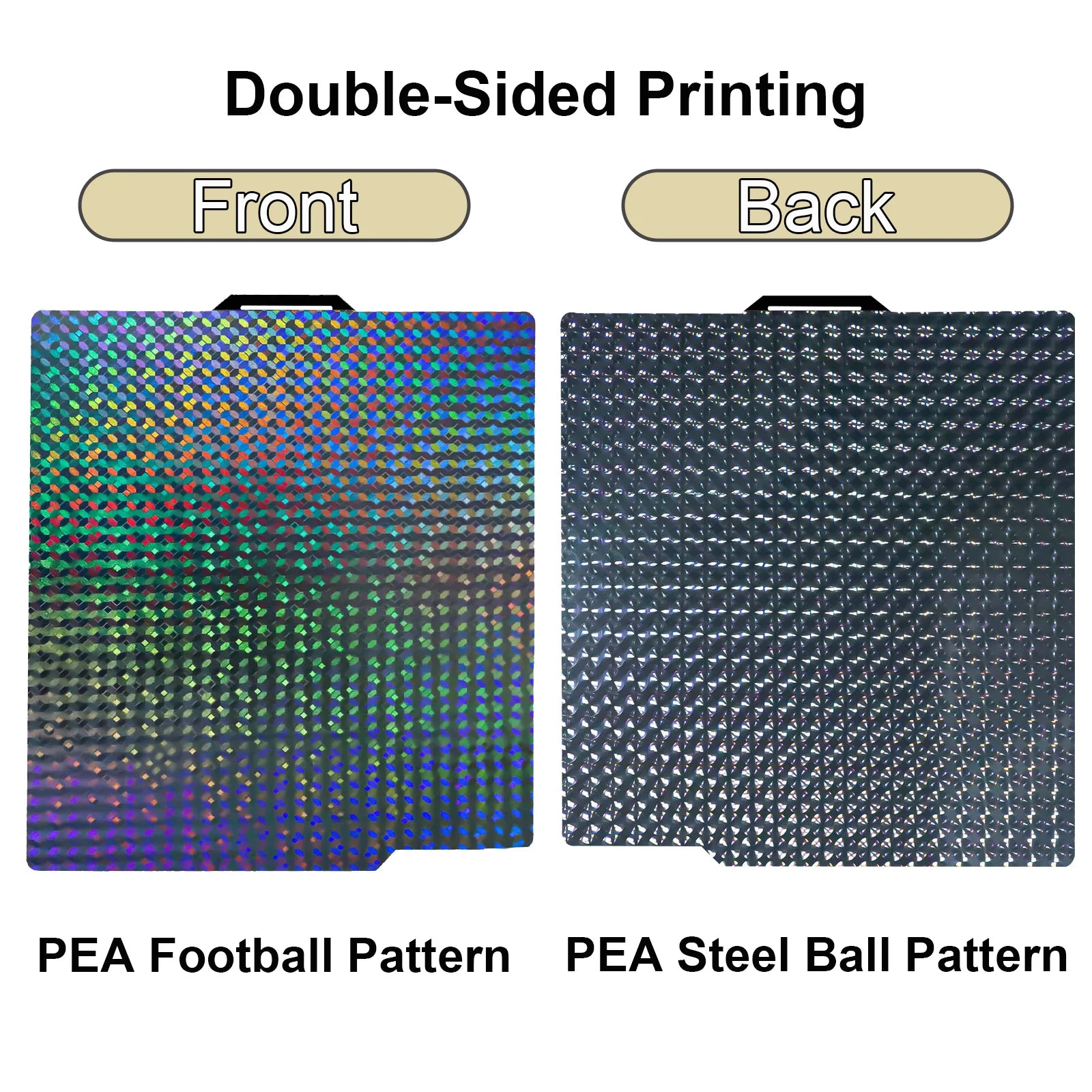 P2S PEO Bambu X1 P1 A1 Build Plate 257x257 PEI Bed Plate Double Side Smooth Texture Spring Steel Sheet For Bambu Lab P1S Heatbed