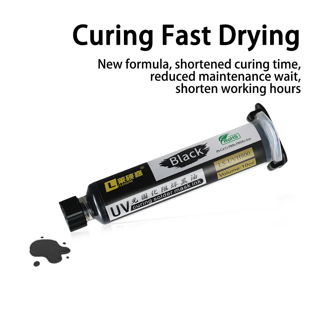 10CC UV Curing Solder Mask Ink Resistance Green Oil for PCB BGA Circuit Board Protect Paint Electronic Repair Tools