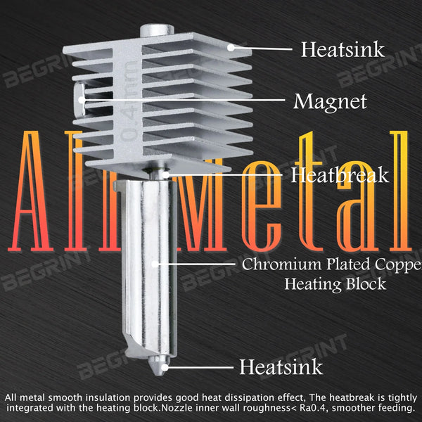 For Bambu Lab A1/A1MINI Nozzle Hardened steel Integrated A2L Hotend Kit High-Precision A1 Nozzles Same As Original High Quality