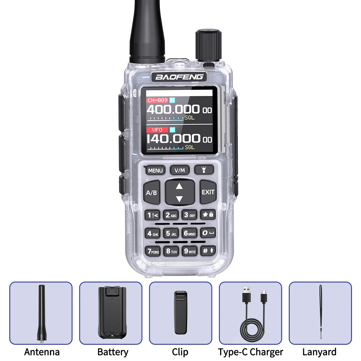 BAOFENG MINI 5 Walkie Talkie Multi Band Bluetooth Programming Dual PTT 2200mAh Copy Frequency New Upgrade UV 5R Mini Ham Radio