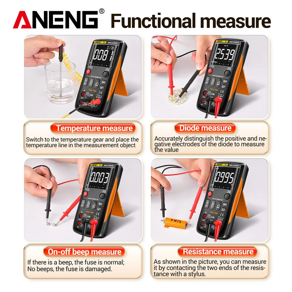 ANENG Q1 Digital Multimeter 9999 Analog Tester True RMS Professional Multimetro DIY detail image 3