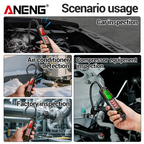 ANENG HD02 Halogen Leak Detector R22/R32/R134a Gas Detector Analyzer Rechargable Refrigerant detail image 3