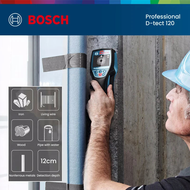 Bosch D-TECT 120 Wall Metal Detector Stud Finder Professional Digital Display Wall Radar detail image 2