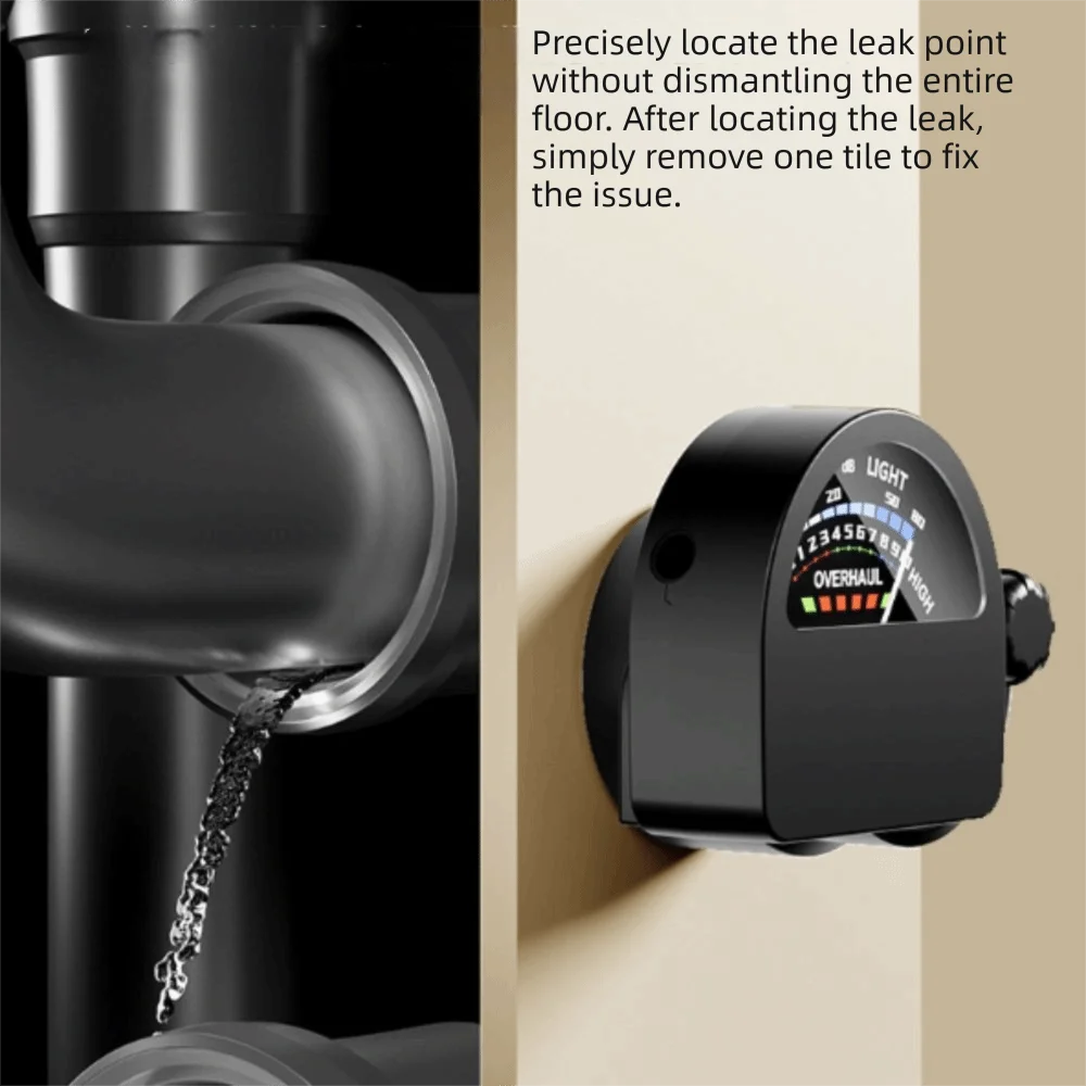 High Sensitivity Leak Detector Sound Frequency Pointer Detection Strength Scale Water Leak detail image 5