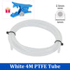For Bambu Lab Ptfe Tube 2.5mm 4mm P1S P1P AMS A1 Mini 3D Printer Teflonto Pipe X1C Bambulab Ptfe Connector White Grey AMS LITE
