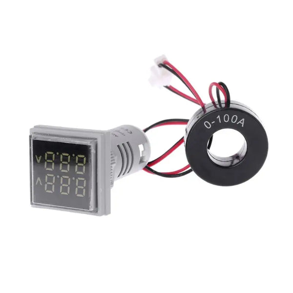 Square Dual Display Voltmeter & Ammeter LED Digital Voltage Gauge AC 60-500V 0-100A Current detail image 11