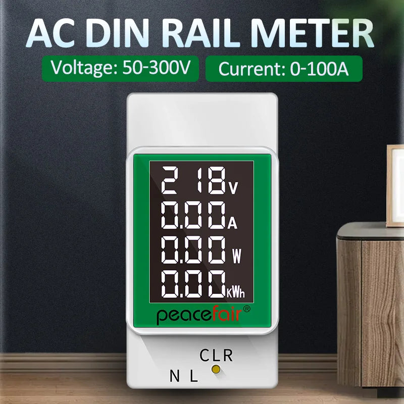 PZEM-008 Din Rail Electricity Digital Power Energy Meter Watt Kwh Wattmeter Monitor Ammeter detail image 3