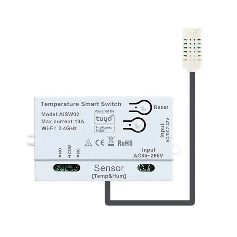 B29C-Smart Tuya Wifi Temperature And Humidity Sensor Switch With External Probe For Reliable detail image 3