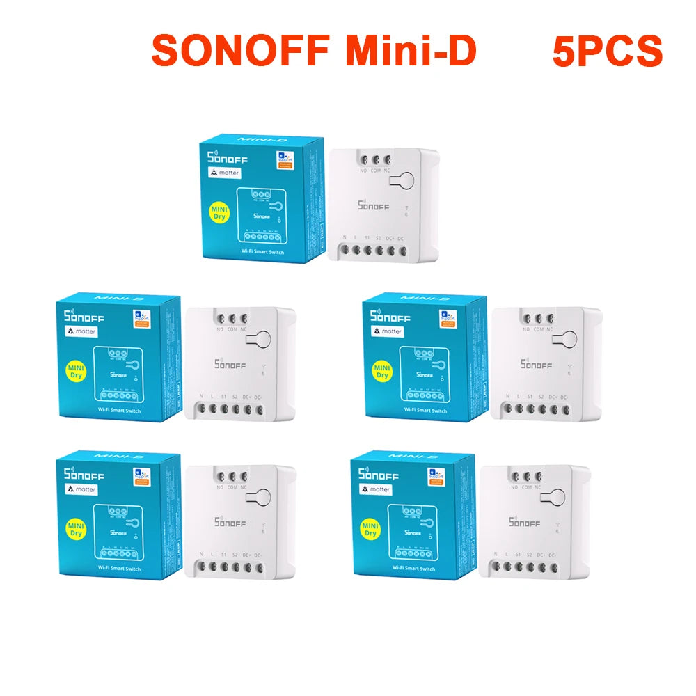 SONOFF MINI-D MINI Dry WiFi Smart Switch Dry Contact AC/DC Matter Switch For Garage Door detail image 10
