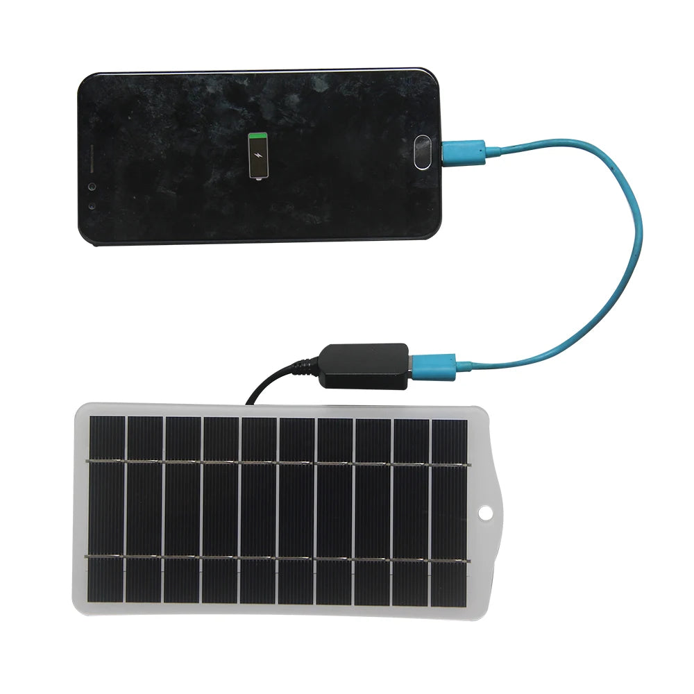 5W 5V Solar Panel Charger for iPhone Mobile Power Bank, Portable Outdoor Solar Charger detail image 11