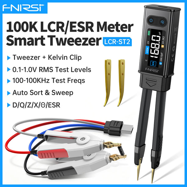 FNIRSI LCR-ST2 2-in-1 Digital Tweezer Bridge LCR ESR Meter Tool product image