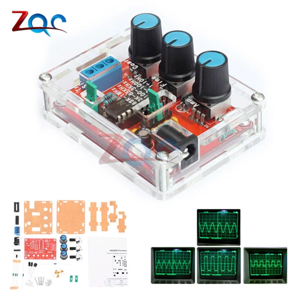 1Hz -1MHz XR2206 Function Signal Generator DIY Kit Sine/Triangle/Square Output Signal Generator Adjustabl product image