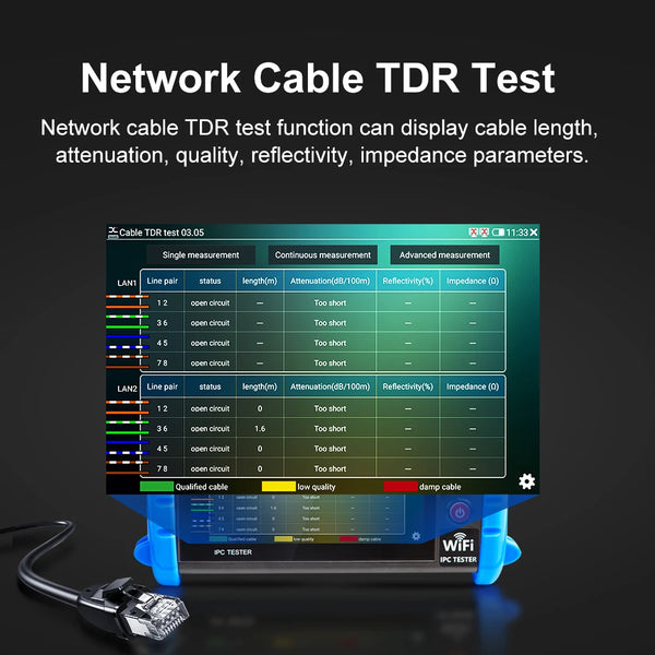 NOYAFA NF-722 ATCHS IPC CCTV Tester 7 Inch 4K Multi 8MP AHD CVI TV SDI Hdmi 1080P Input Out detail image 4