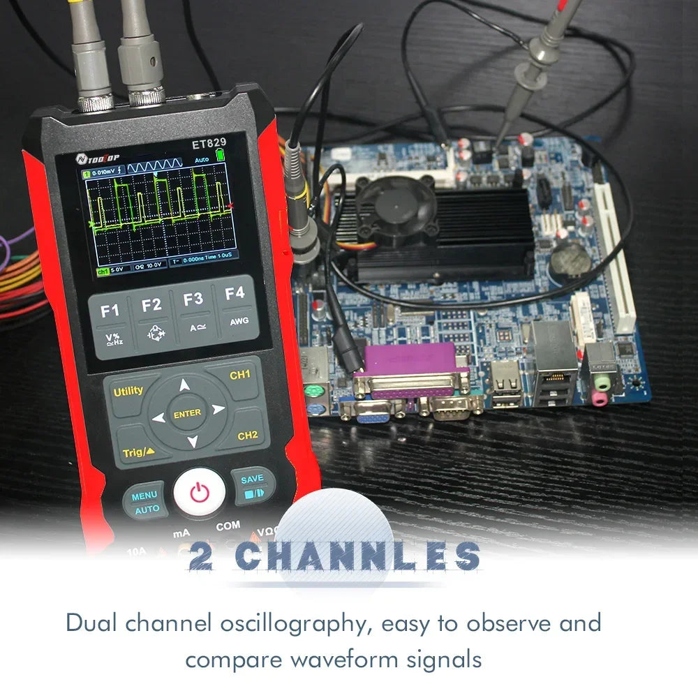 TOOLTOP ET829 2 Channel 80MHz Digital Storage Oscilloscope Multimeter Signal Generator 3 in detail image 3