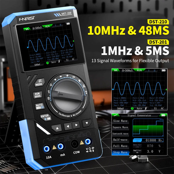 FNIRSI DST-210/201 3-in-1 Oscilloscope Multimeter & Signal Generator detail image 4