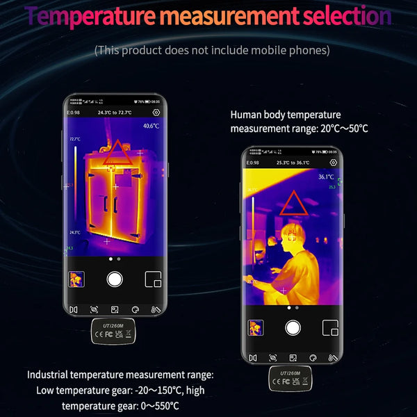 UNI-T Thermal Imager For Smart Phone UTI260M UTI256M 256x192 Pixel Thermographic Camera detail image 2