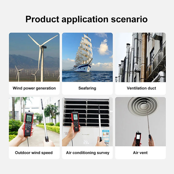 UNI-T Hot Wire Anemometer UT362H Split Design Wind Meter Wind Velocity Volume Temperature detail image 5